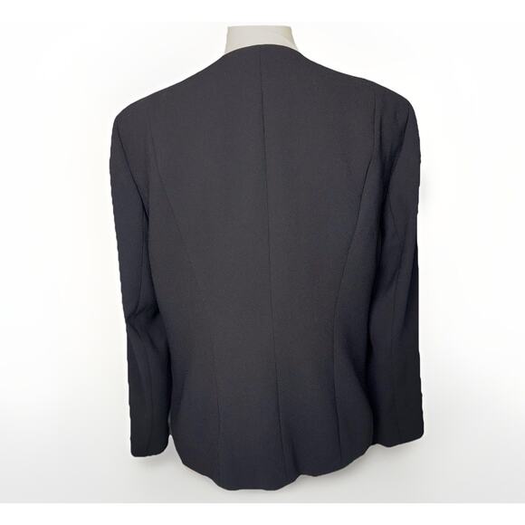 J.Crew Women 10 Black Blazer Jacket Lined Tailored Button Office Career Minimal - Picture 2 of 7